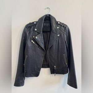 Aritzia Mackage Black Genuine Leather Moto Jacket